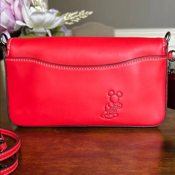 Coach 1941 Disney x Coach Dinky Mickey Red Leather Crossbody Bag - Picture 4 of 15